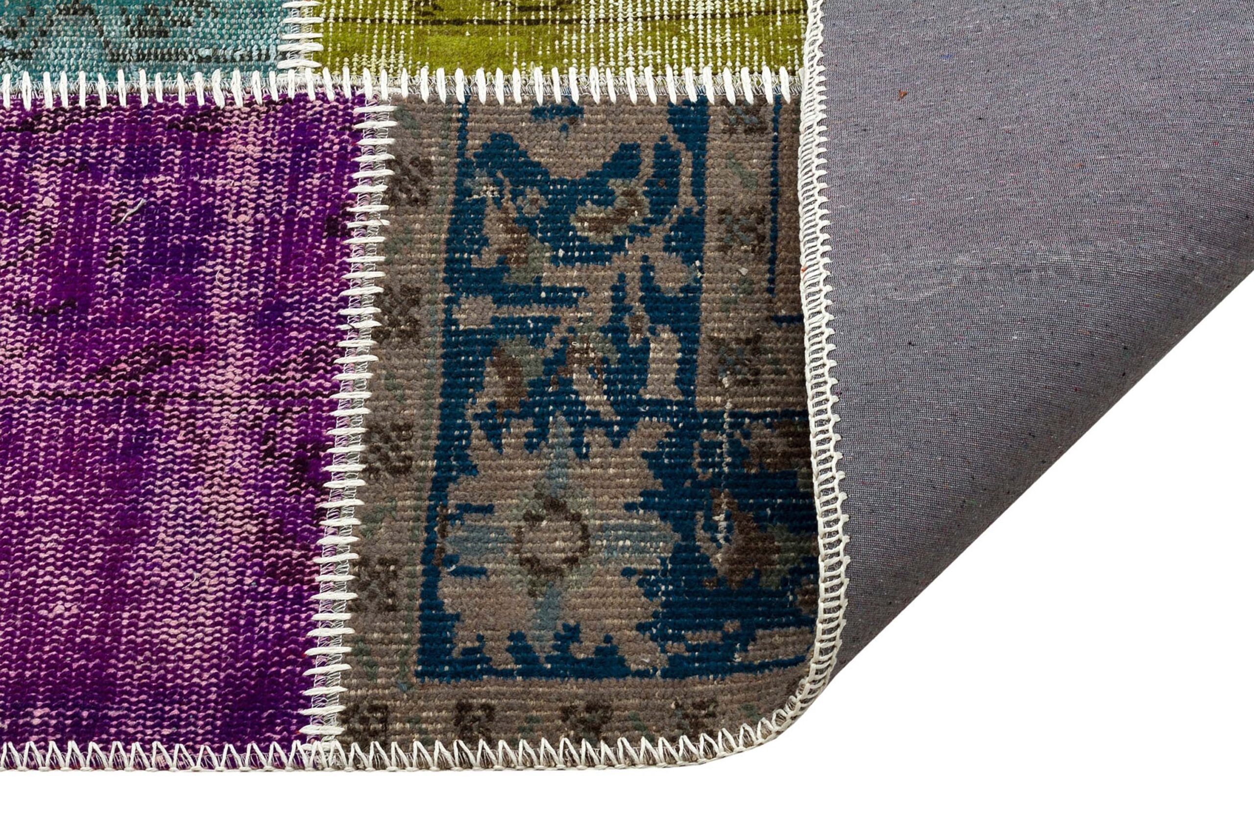 Handmade Patchwork Rug — detail view 3, handmade vintage rug