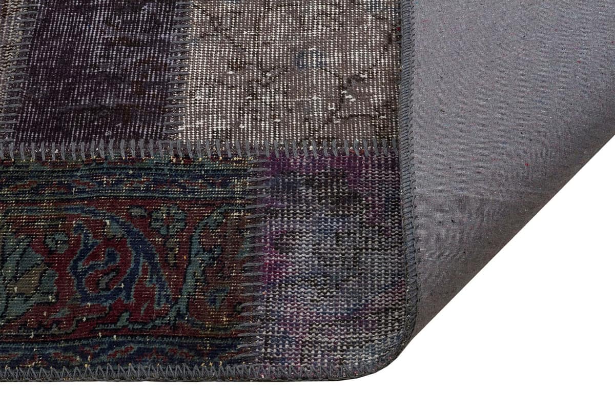 Handmade Patchwork Rug — detail view 3, handmade vintage rug