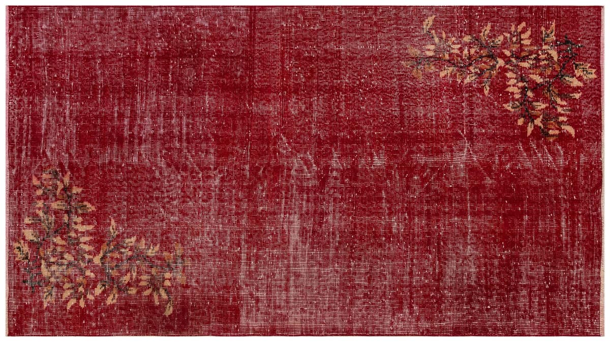Distressed Vintage Handwoven Rug — detail view 2, handmade vintage rug