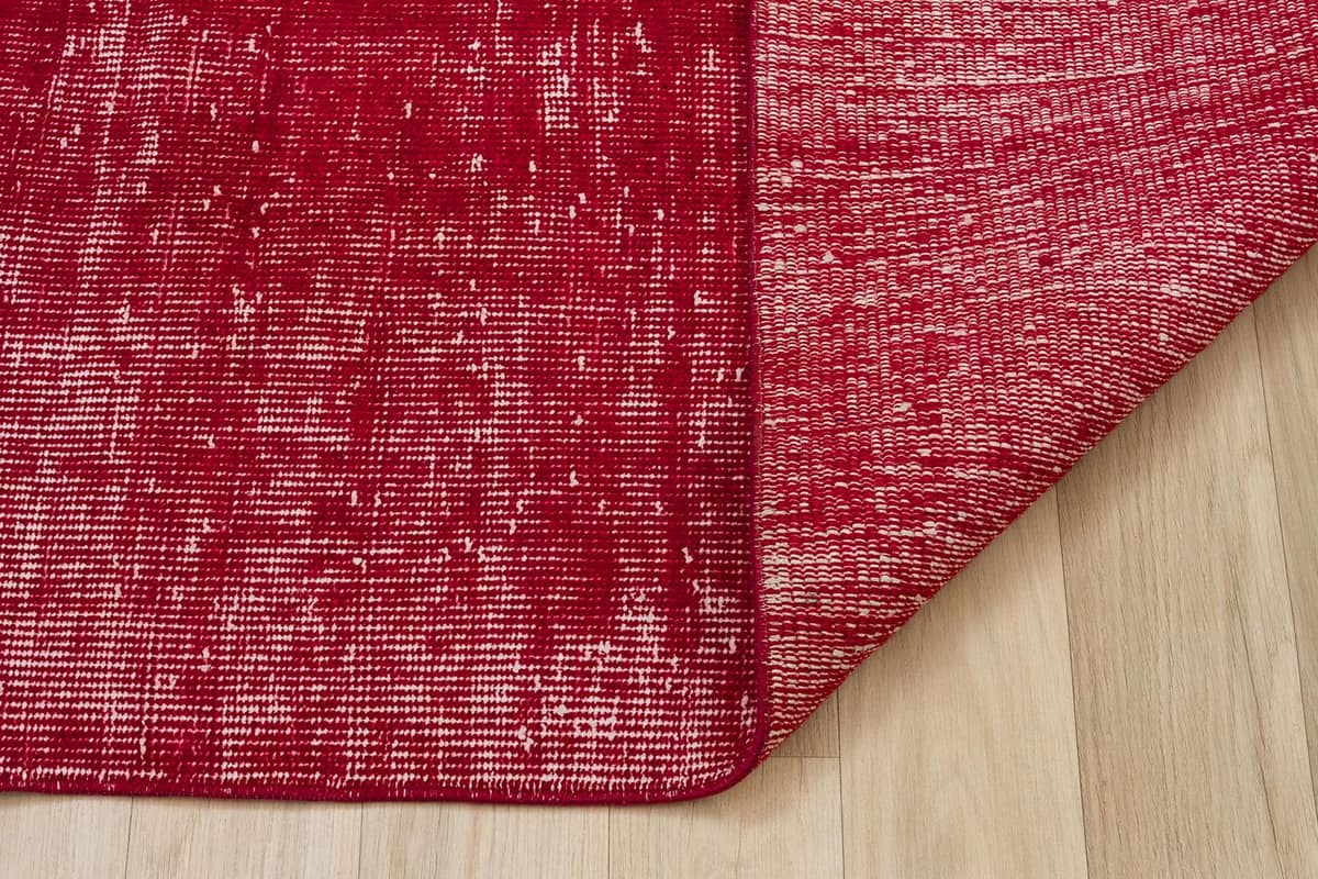 Distressed Vintage Handwoven Rug — detail view 3, handmade vintage rug