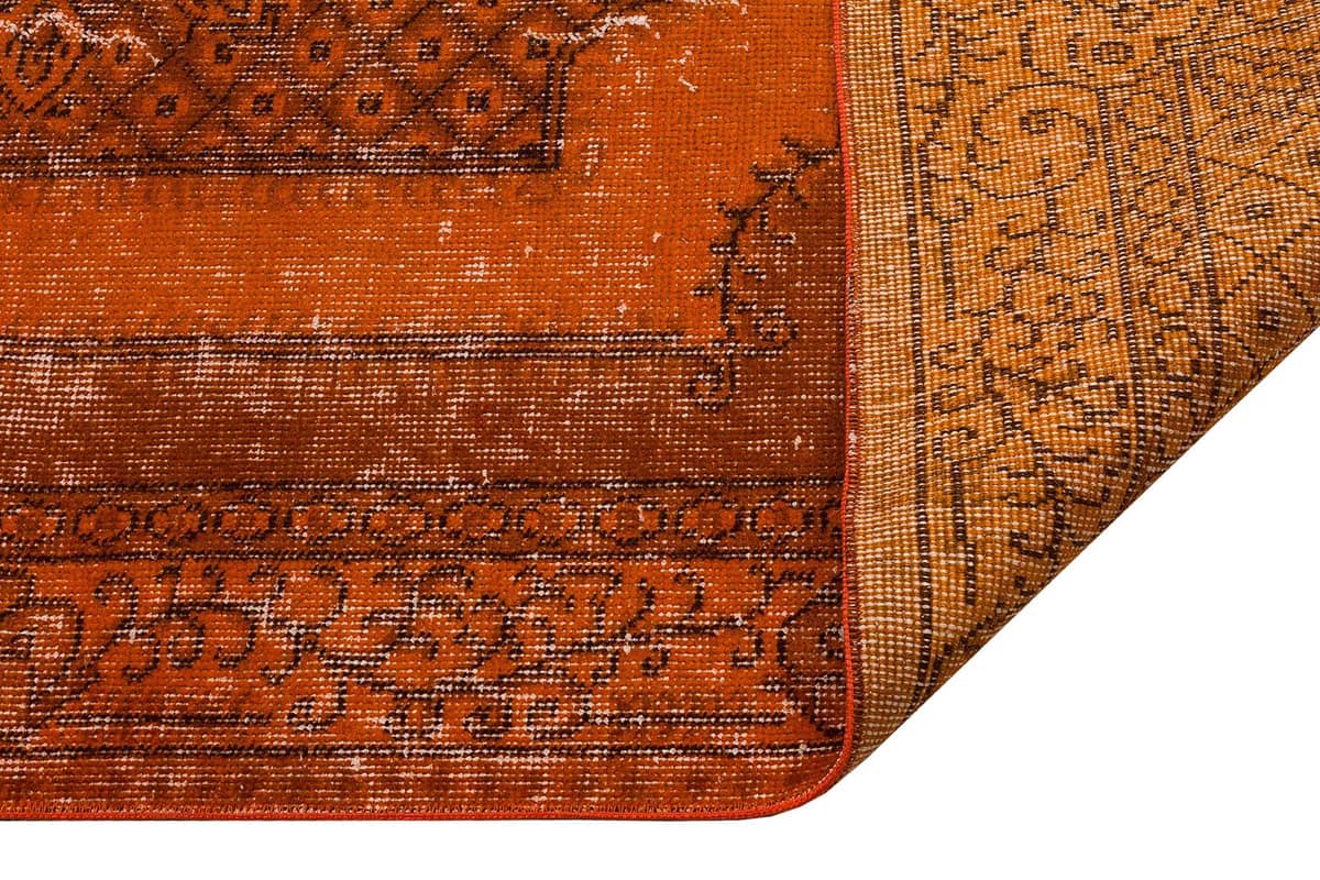 Distressed Vintage Handwoven Rug — detail view 2, handmade vintage rug