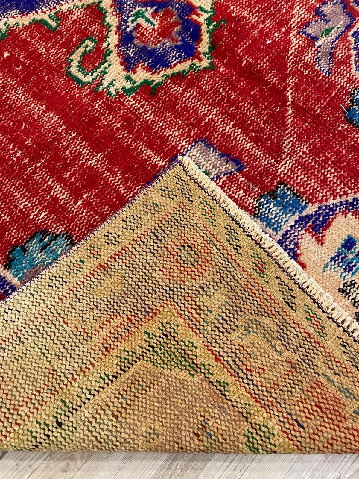 Handwoven Vintage Rug — detail view 3, handmade vintage rug