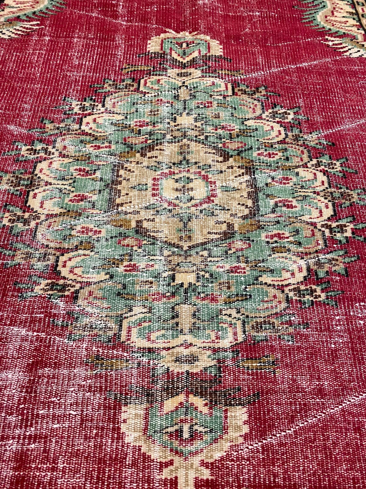Handwoven Rug with Natural Dyes — detail view 4, handmade vintage rug