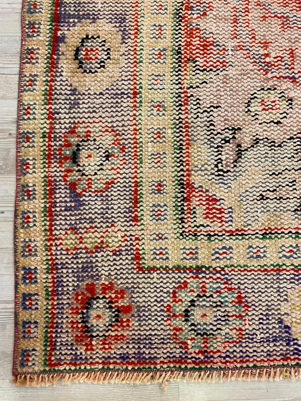 Traditional Vintage Handmade Rug — detail view 4, handmade vintage rug