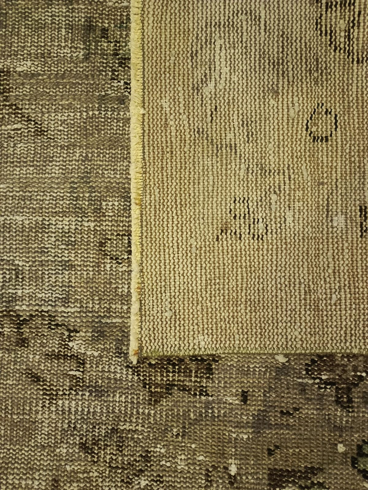 Handcrafted Distressed Rug — detail view 3, handmade vintage rug