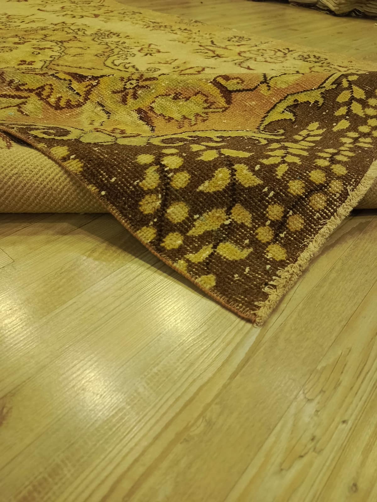 Handwoven Vintage Rug — detail view 2, handmade vintage rug