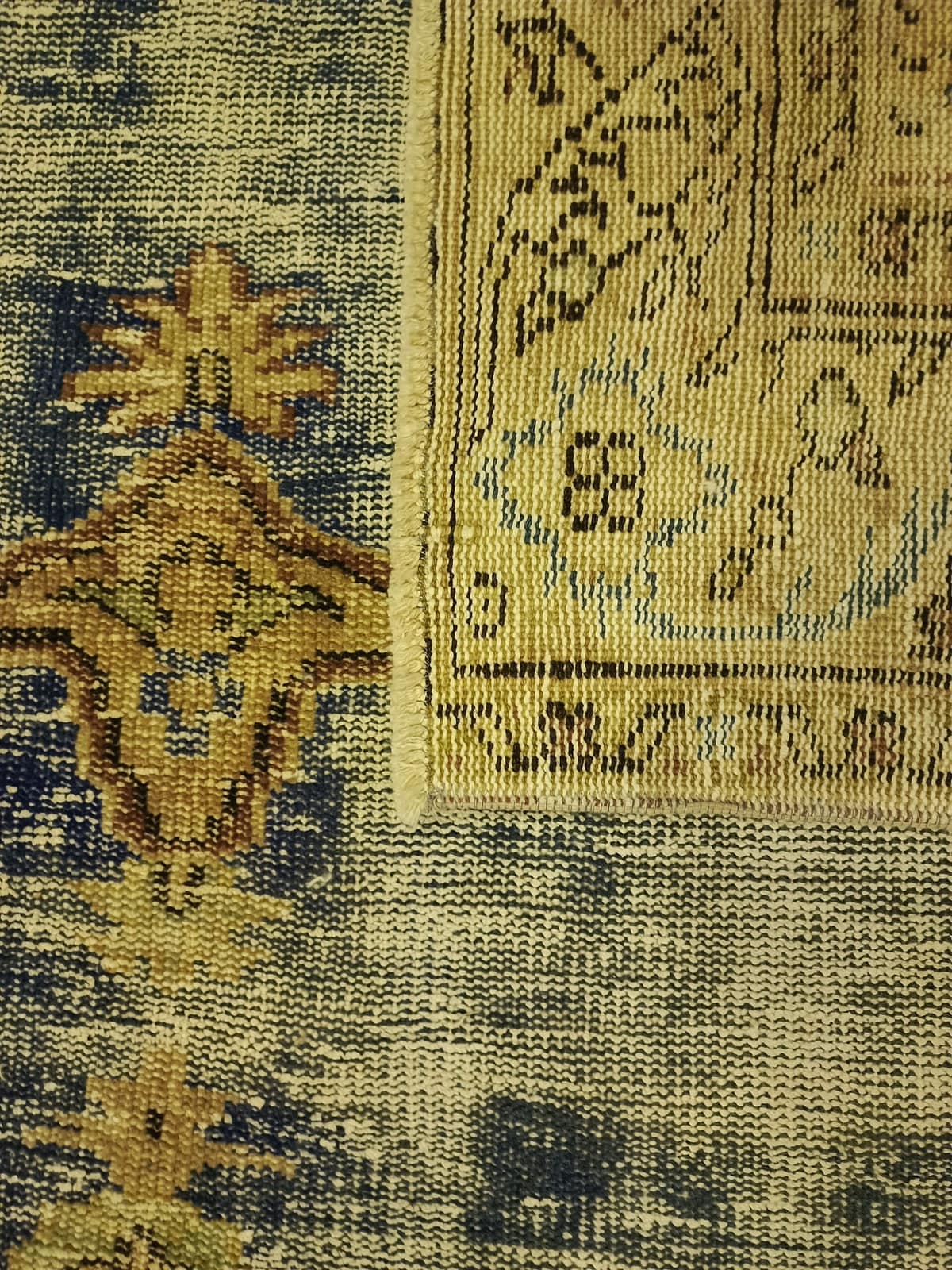 Handwoven Rug Dyed with Natural Dyes — detail view 4, handmade vintage rug