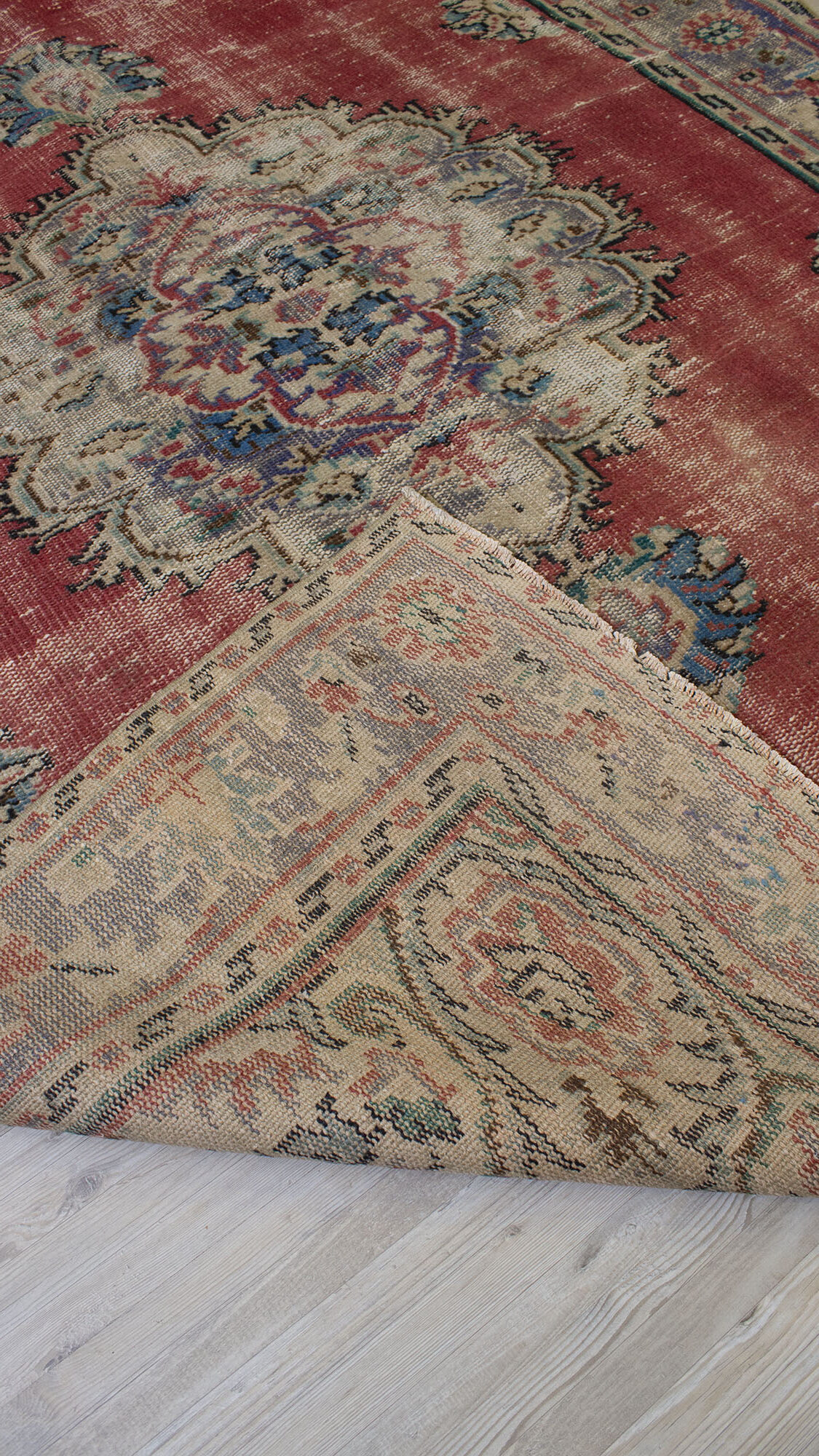 Century-Old Antique-Style Rug — detail view 5, handmade vintage rug