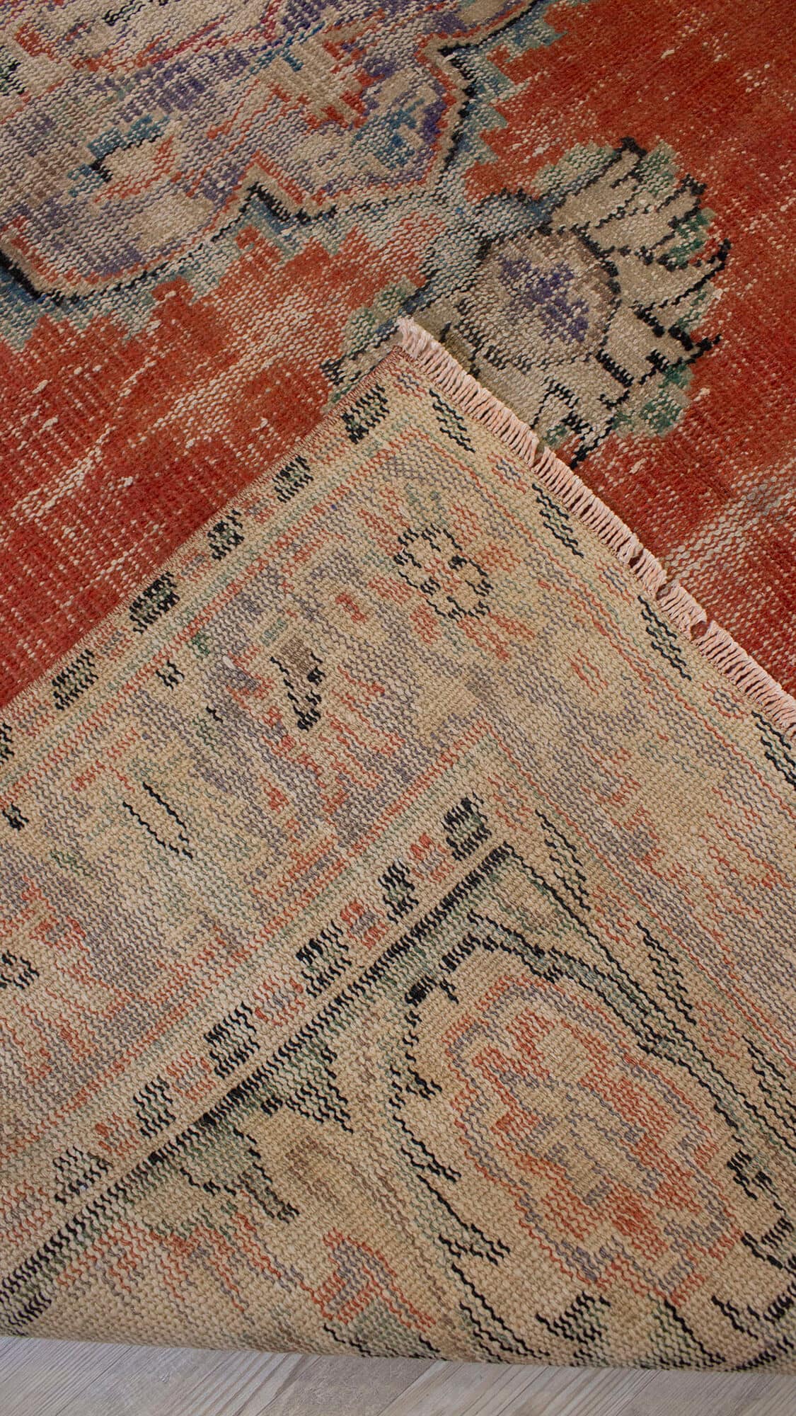 Vintage Handwoven Rug — detail view 3, handmade vintage rug