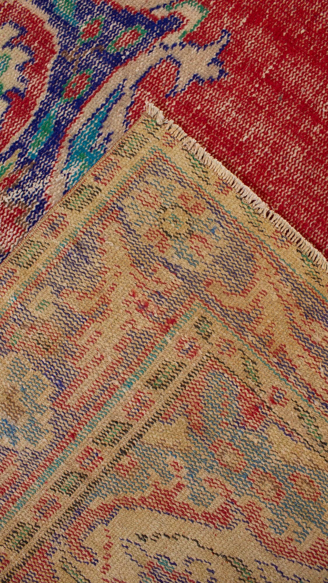 Handwoven Rug Dye-Dyed — detail view 3, handmade vintage rug