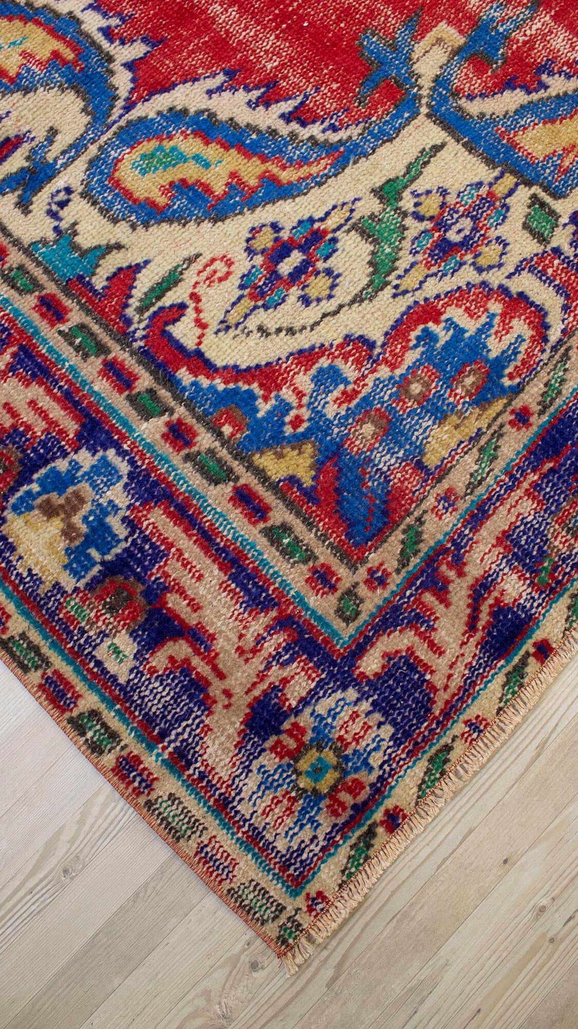 Handwoven Rug Dye-Dyed — detail view 5, handmade vintage rug