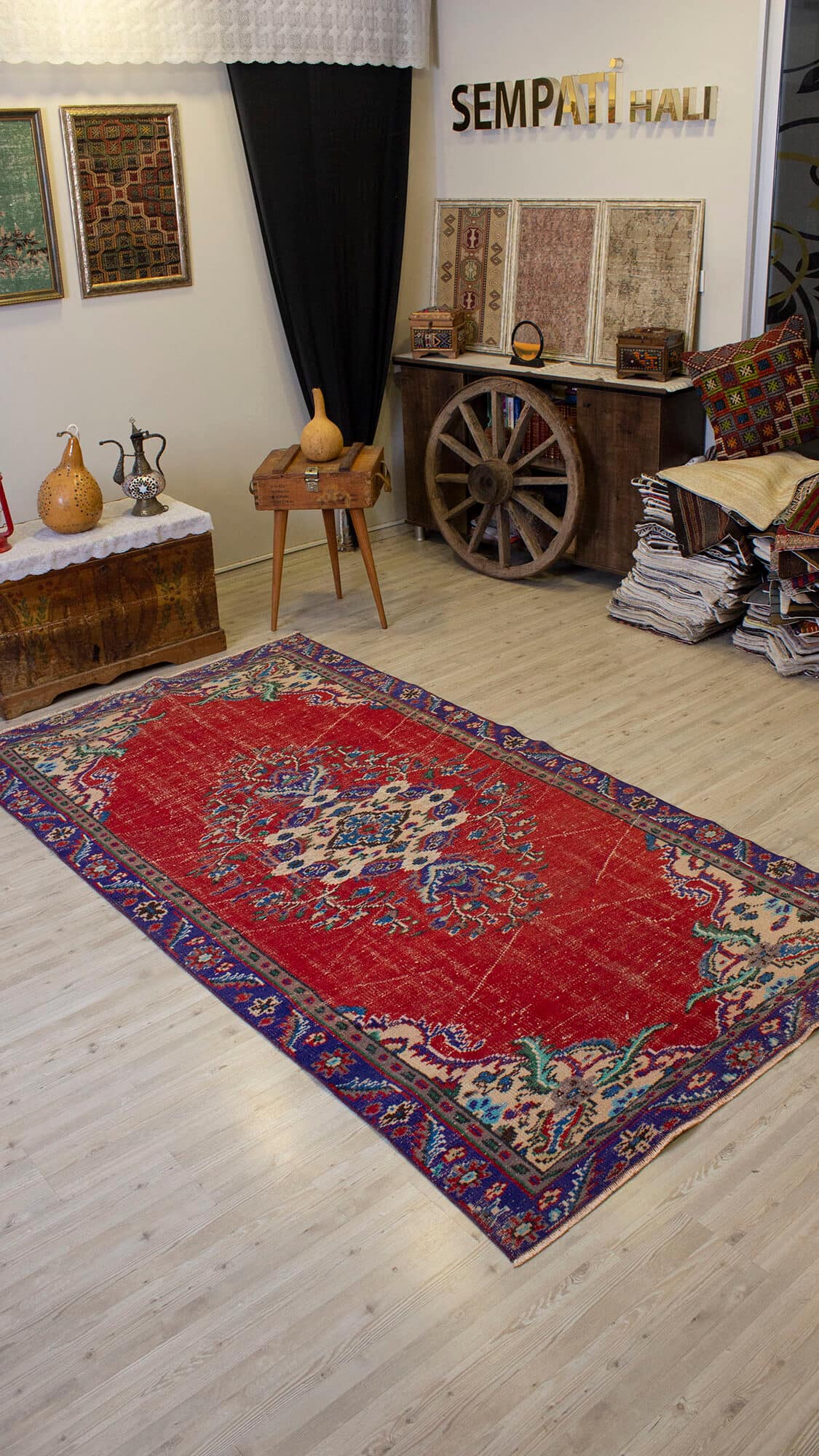 Traditional Vintage Handmade Rug 10,500 — detail view 2, handmade vintage rug