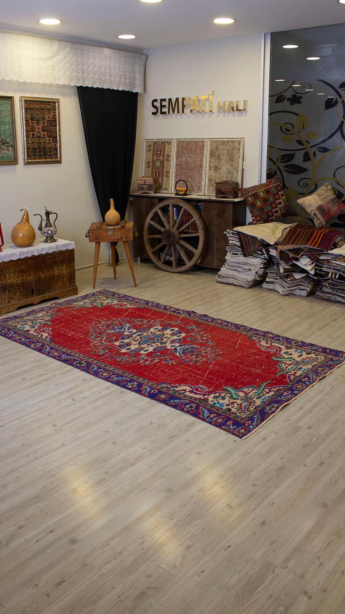 Traditional Vintage Handmade Rug 10,500 — detail view 3, handmade vintage rug