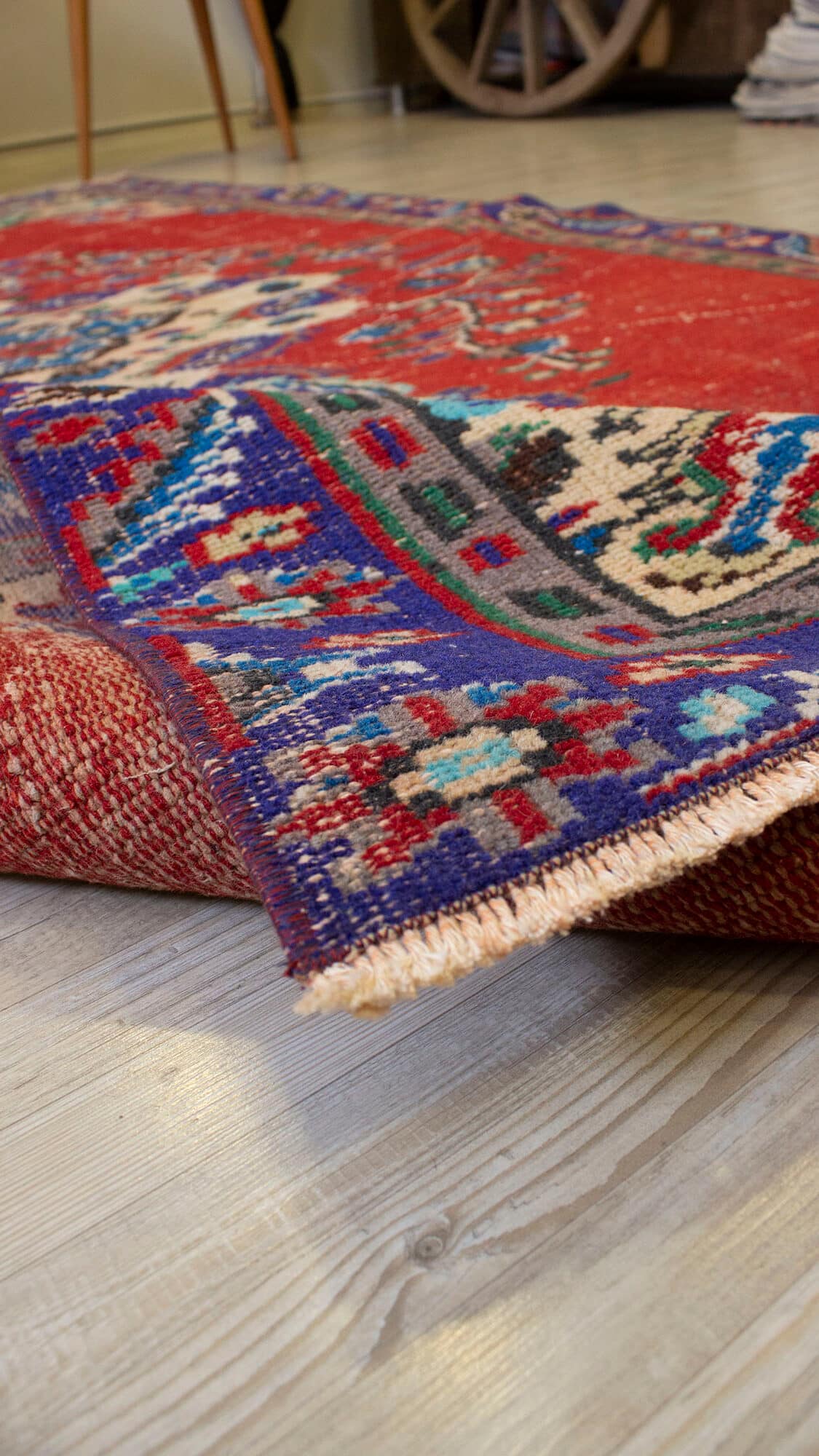 Traditional Vintage Handmade Rug 10,500 — detail view 4, handmade vintage rug