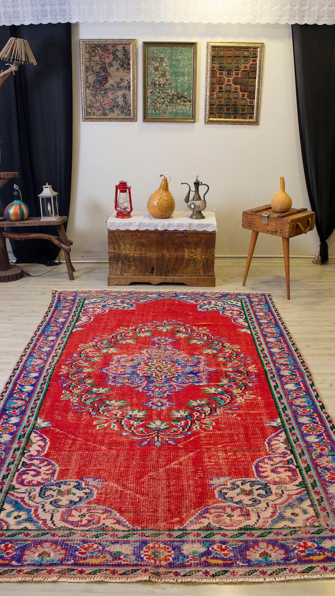 Handmade Vintage Rug, vintage rug, Handmade, hand-knotted wool, size 172 × 264 cm, from Kayseri