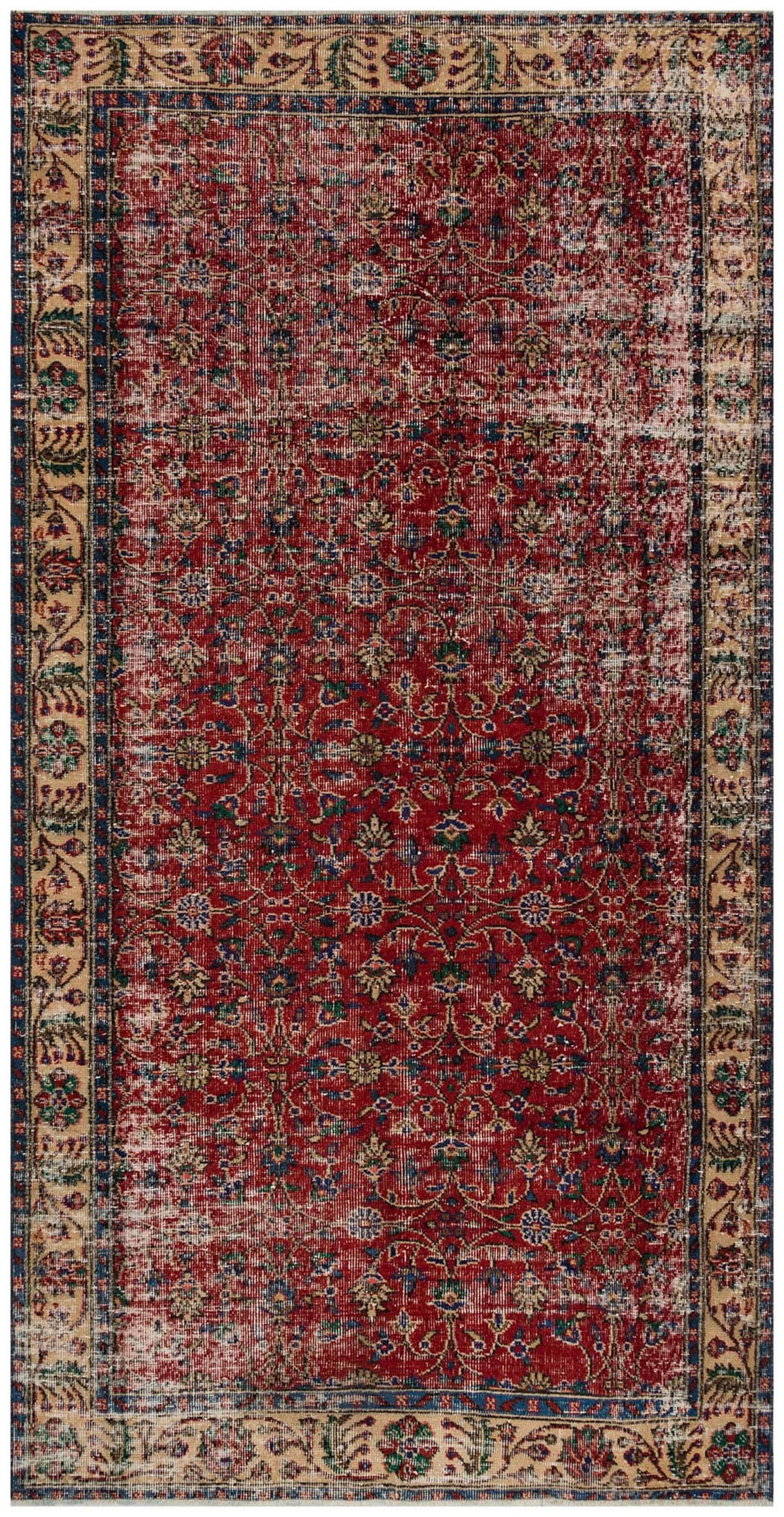 Traditional Vintage Handmade Rug — detail view 2, handmade vintage rug