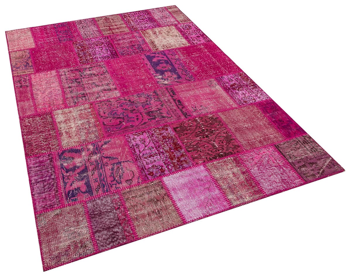 Hand-Woven Patchwork Rug with Fine Craftsmanship, vintage rug, Handmade, hand-knotted wool & cotton, size 160 × 230 cm, from Kayseri
