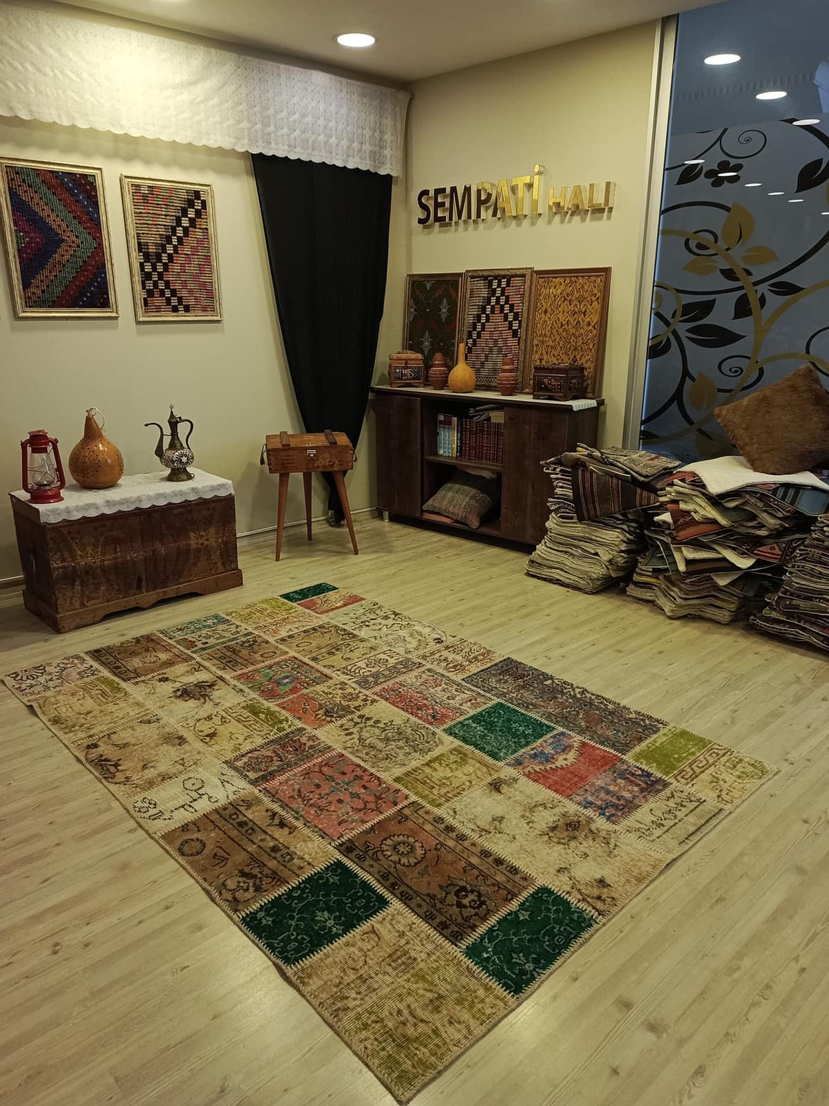 Handmade Anatolian Patchwork Rug, vintage rug, Handmade, hand-knotted wool, size 160 × 230 cm, from Gaziantep