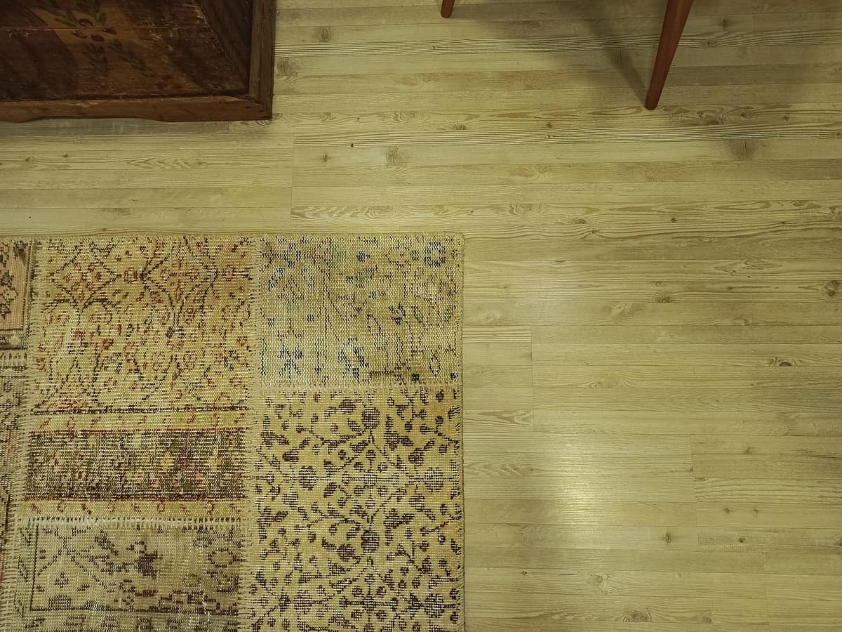 Handwoven Custom-Designed Patchwork Rug — detail view 4, handmade vintage rug