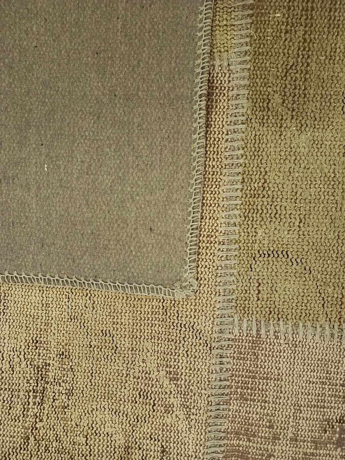 Handwoven Patchwork Rug Dyed with Natural Dyes — detail view 2, handmade vintage rug