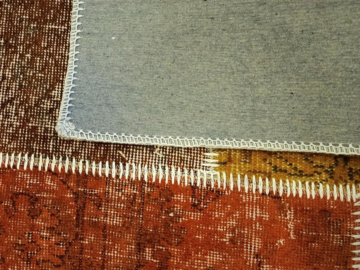 Handmade Anatolian Patchwork Rug — detail view 4, handmade vintage rug