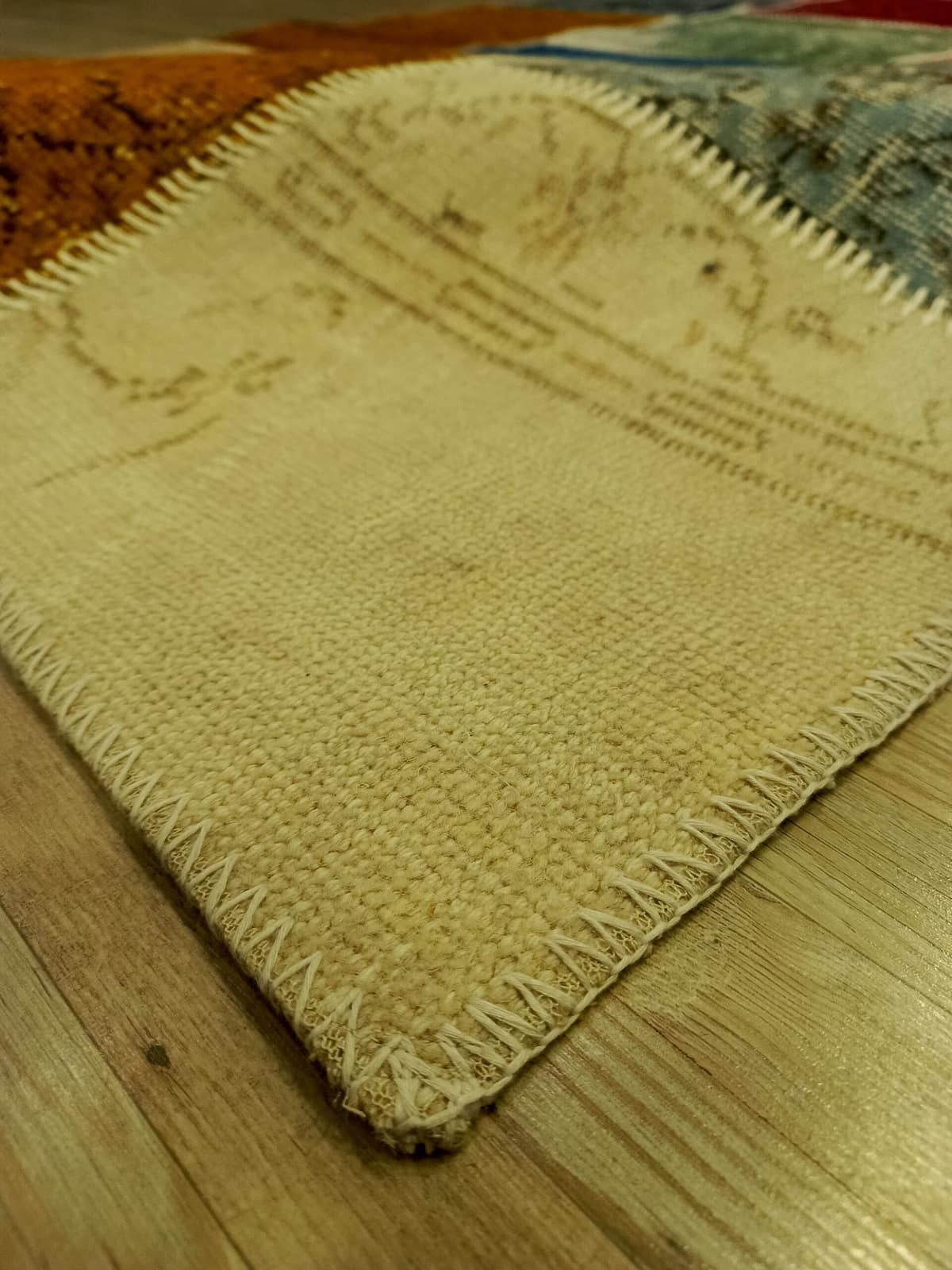 Handmade Anatolian Patchwork Rug — detail view 5, handmade vintage rug