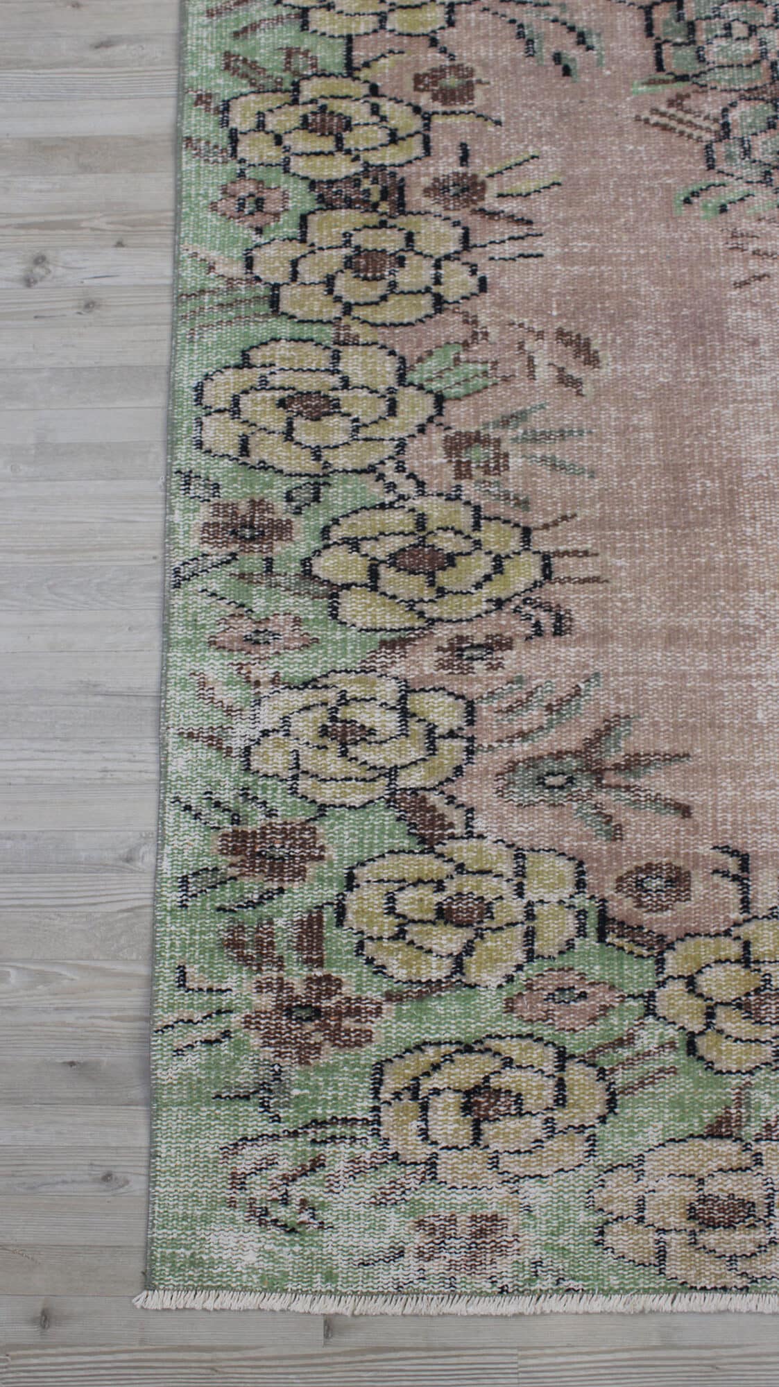 Distressed Vintage Rug — detail view 3, handmade vintage rug