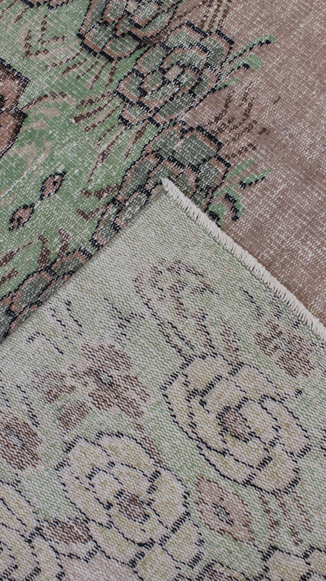 Distressed Vintage Rug — detail view 5, handmade vintage rug