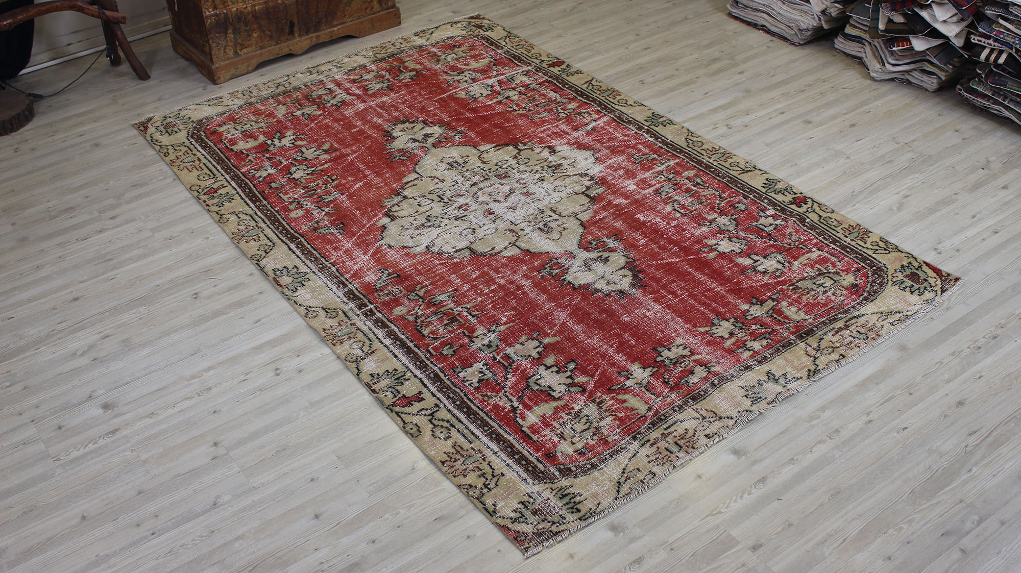 Vintage Handwoven Rug — detail view 2, handmade vintage rug