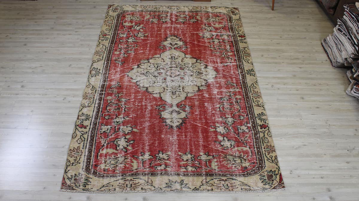 Vintage Handwoven Rug — detail view 3, handmade vintage rug