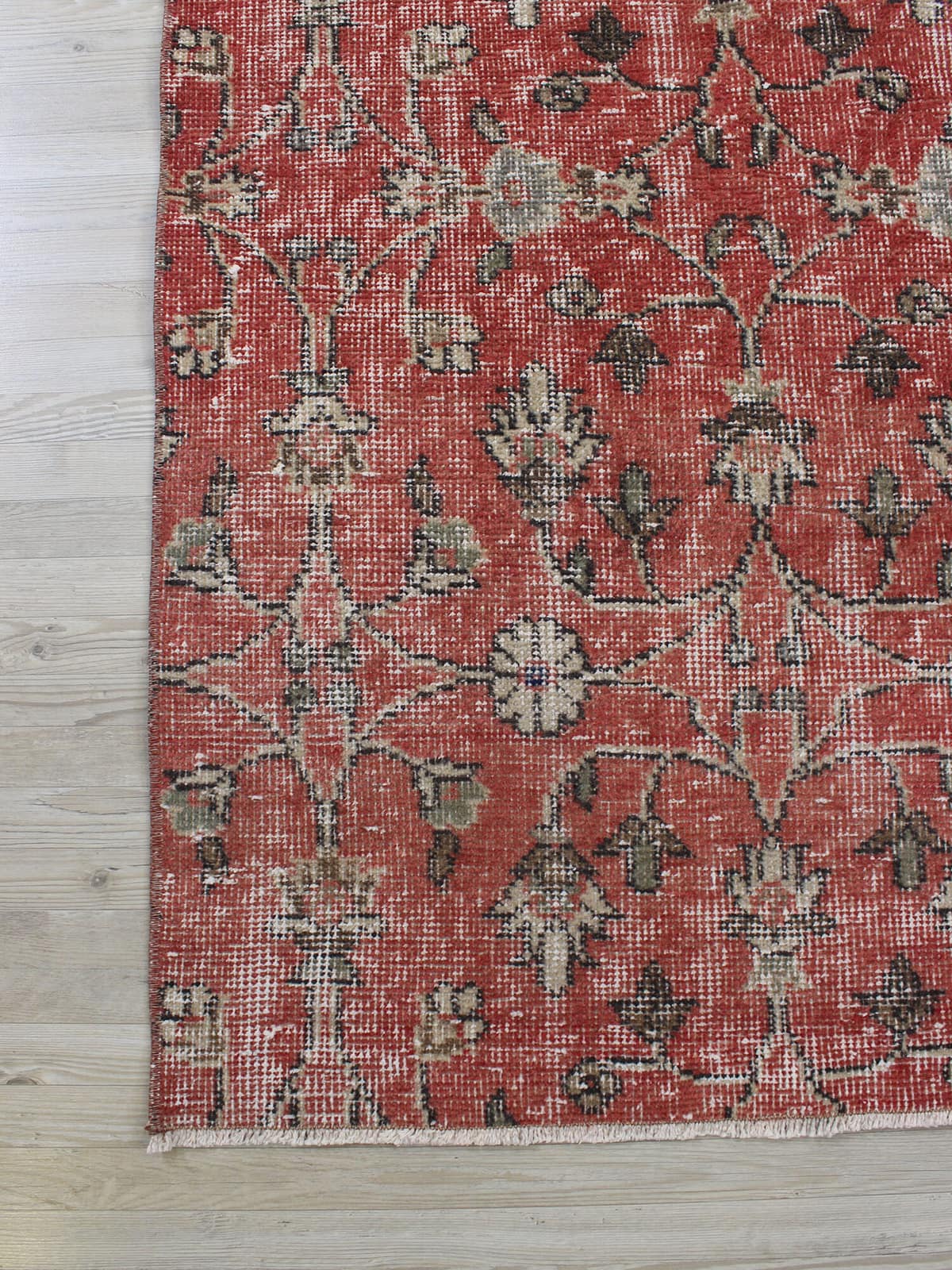 Vintage Handmade Rug, Distressed — detail view 3, handmade vintage rug