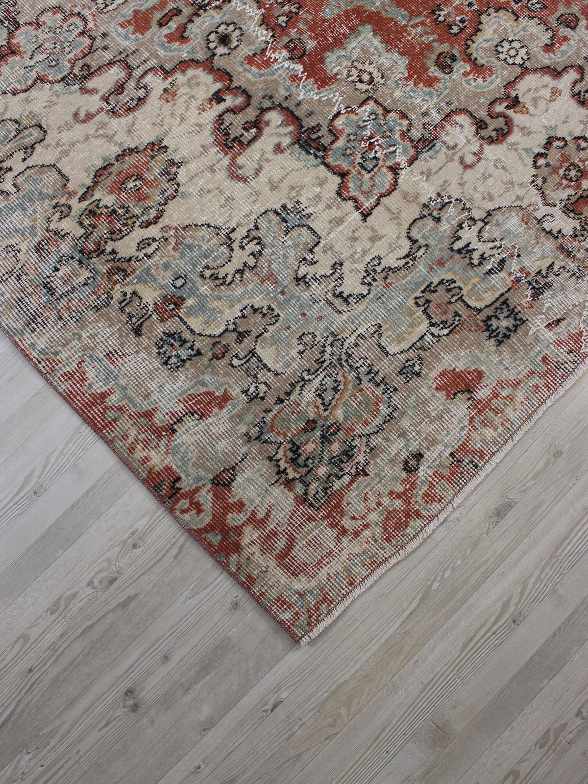 Handwoven Wool Rug, Vintage — detail view 3, handmade vintage rug