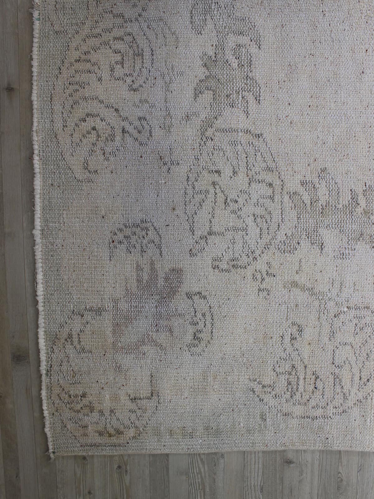 Handmade Wool Rug — detail view 2, handmade vintage rug