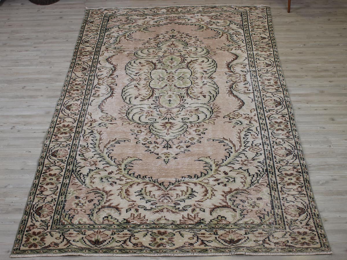 Distressed Handwoven Rug, Vintage — detail view 3, handmade vintage rug