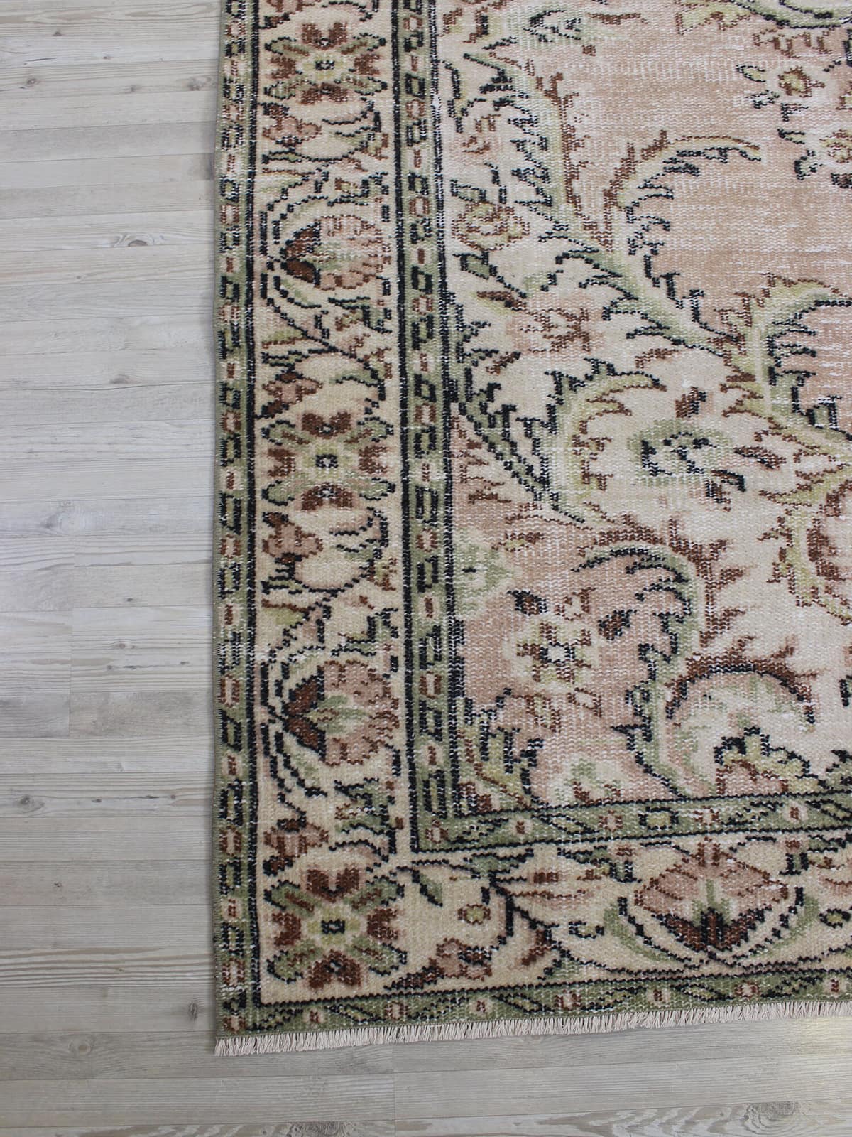 Distressed Handwoven Rug, Vintage — detail view 4, handmade vintage rug
