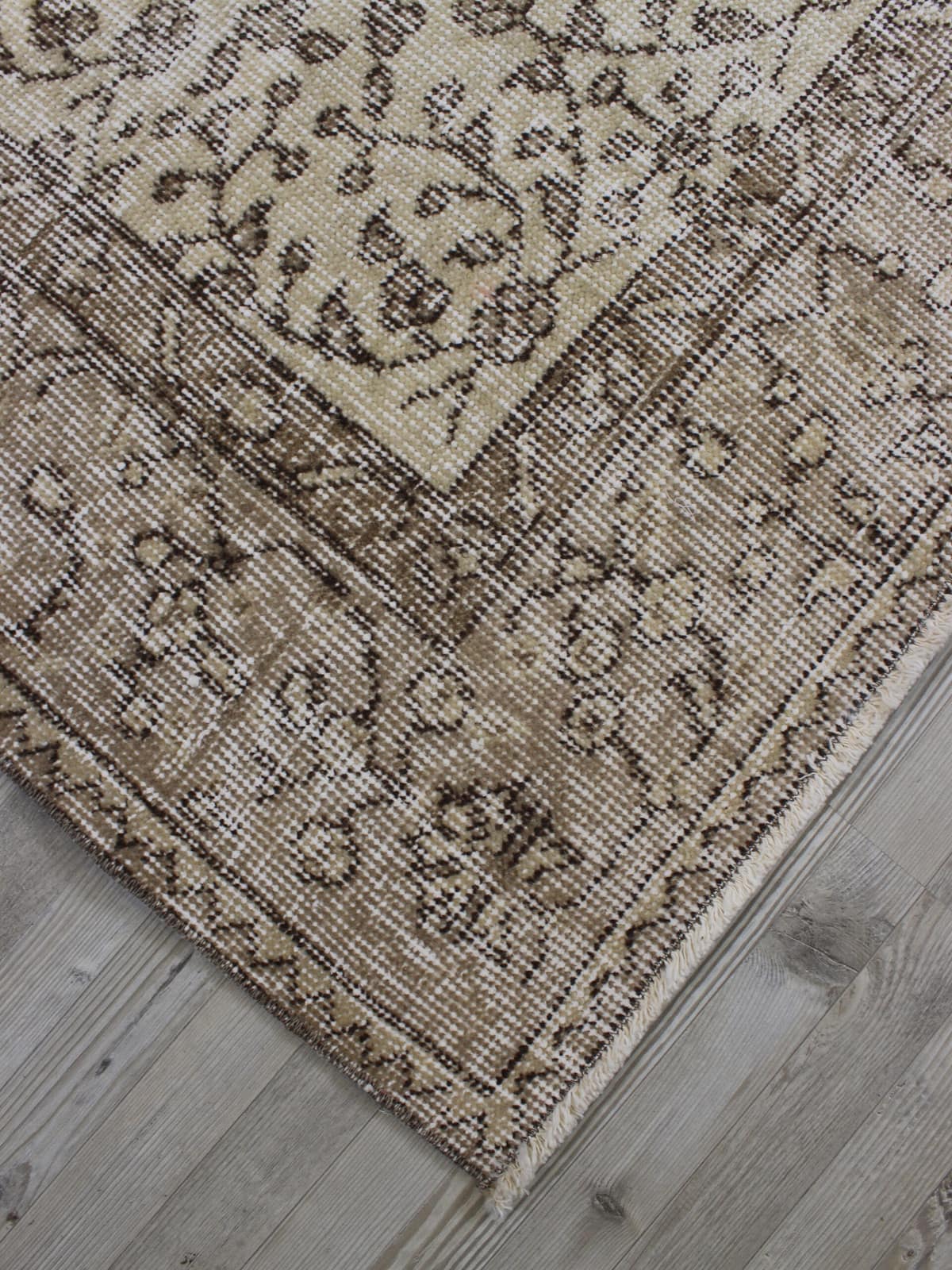 Vintage Handmade Wool Rug — detail view 5, handmade vintage rug