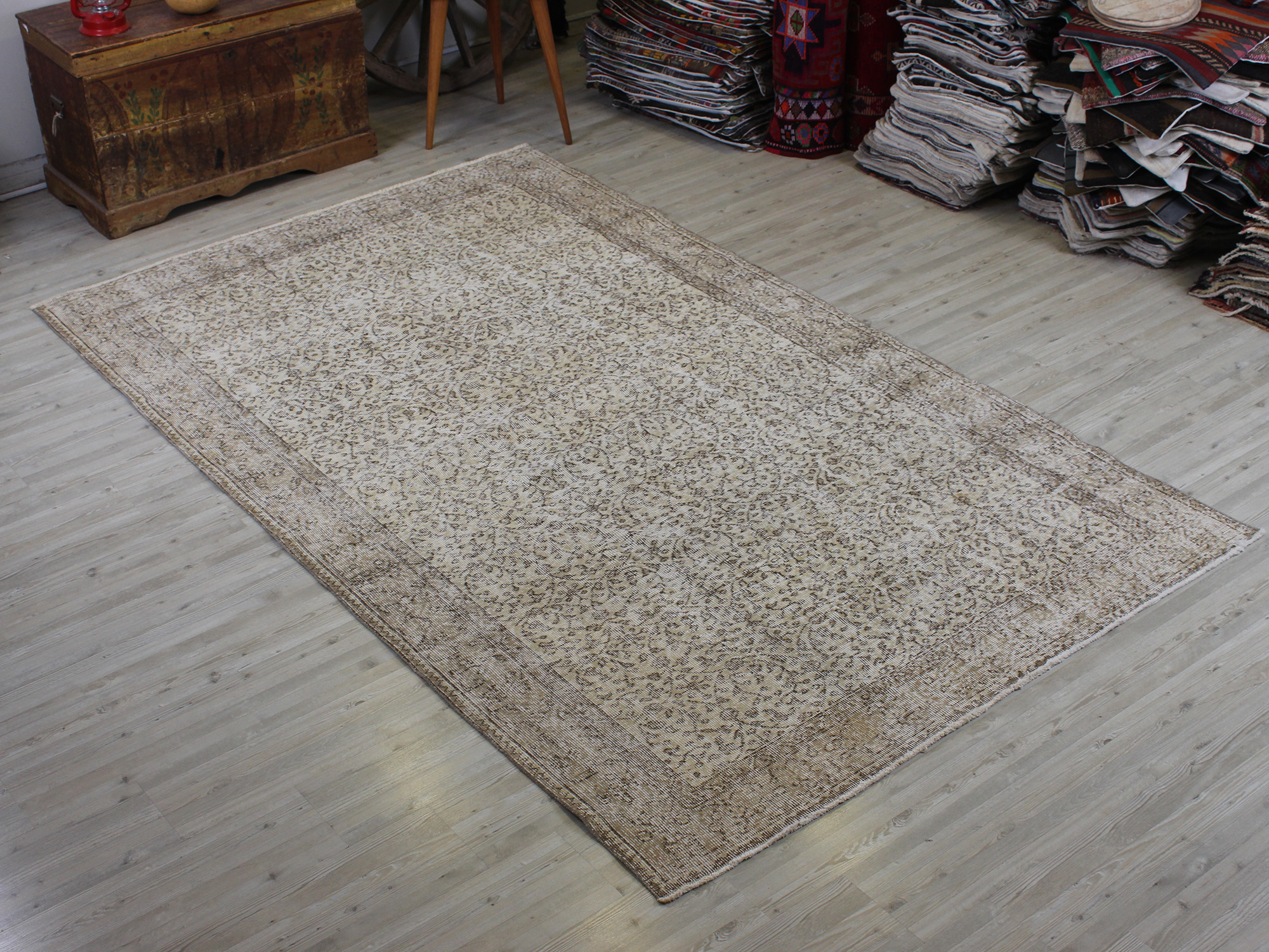 Vintage Handmade Rug, vintage rug, Handmade, hand-knotted cotton, size 165 × 269 cm, from Kayseri