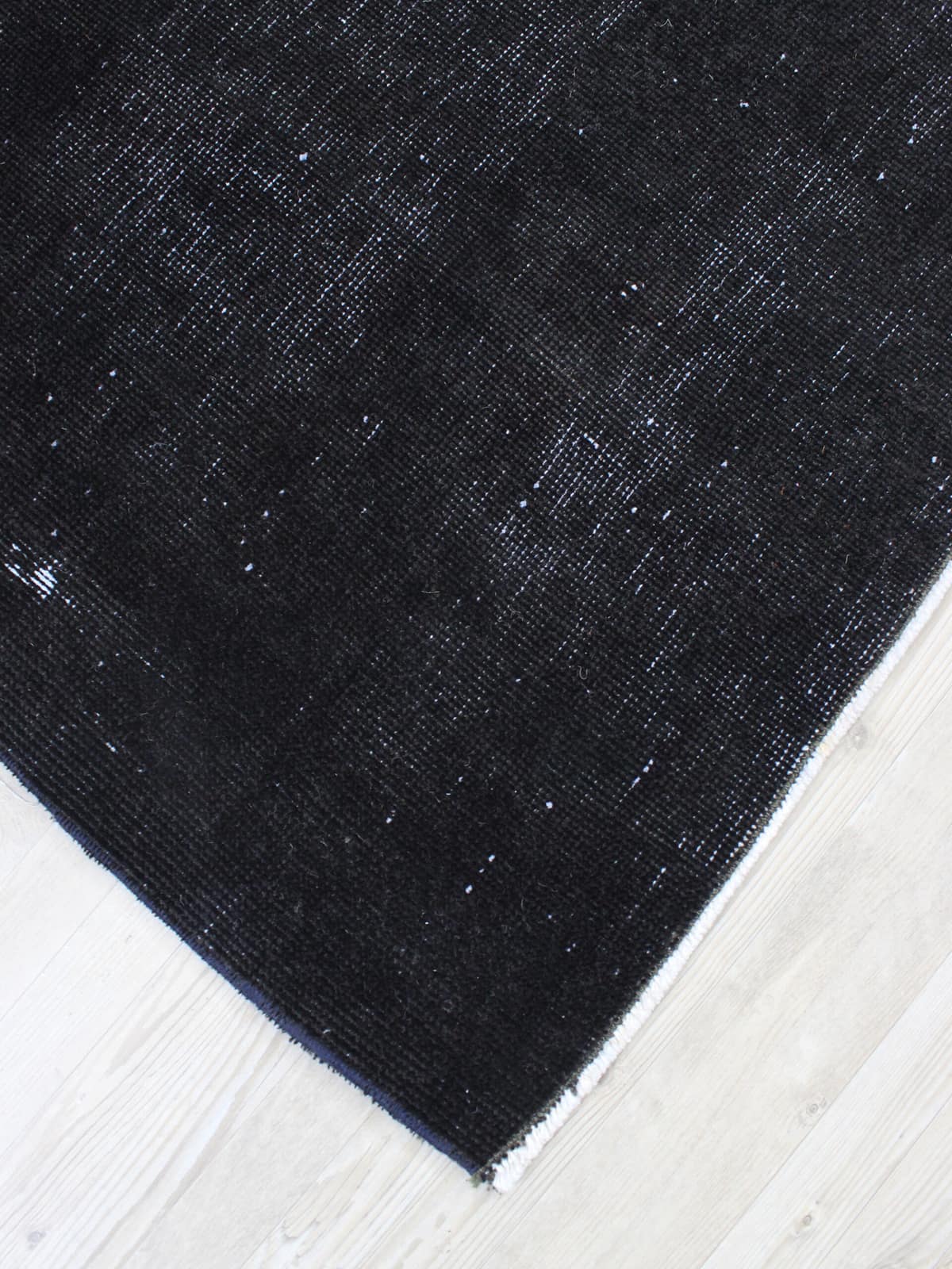 Distressed Hand-Woven Wool Vintage Rug — detail view 2, handmade vintage rug
