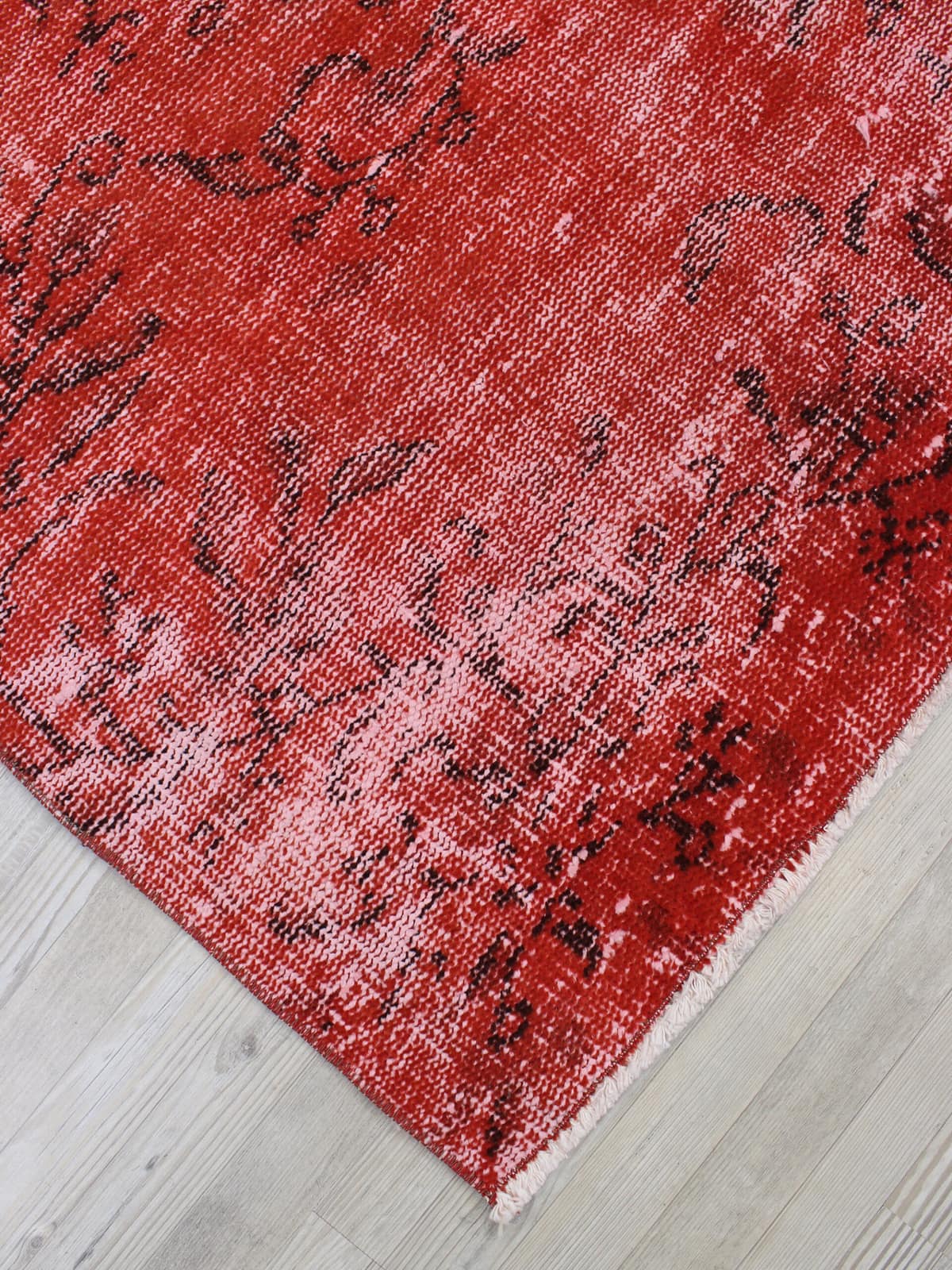 Handmade Vintage Wool Rug — detail view 2, handmade vintage rug