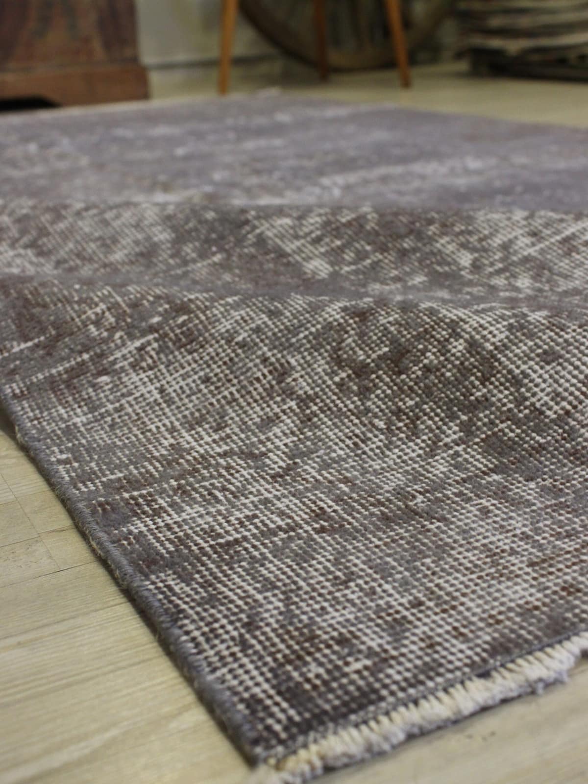 Vintage-Style Handwoven Wool Rug — detail view 4, handmade vintage rug