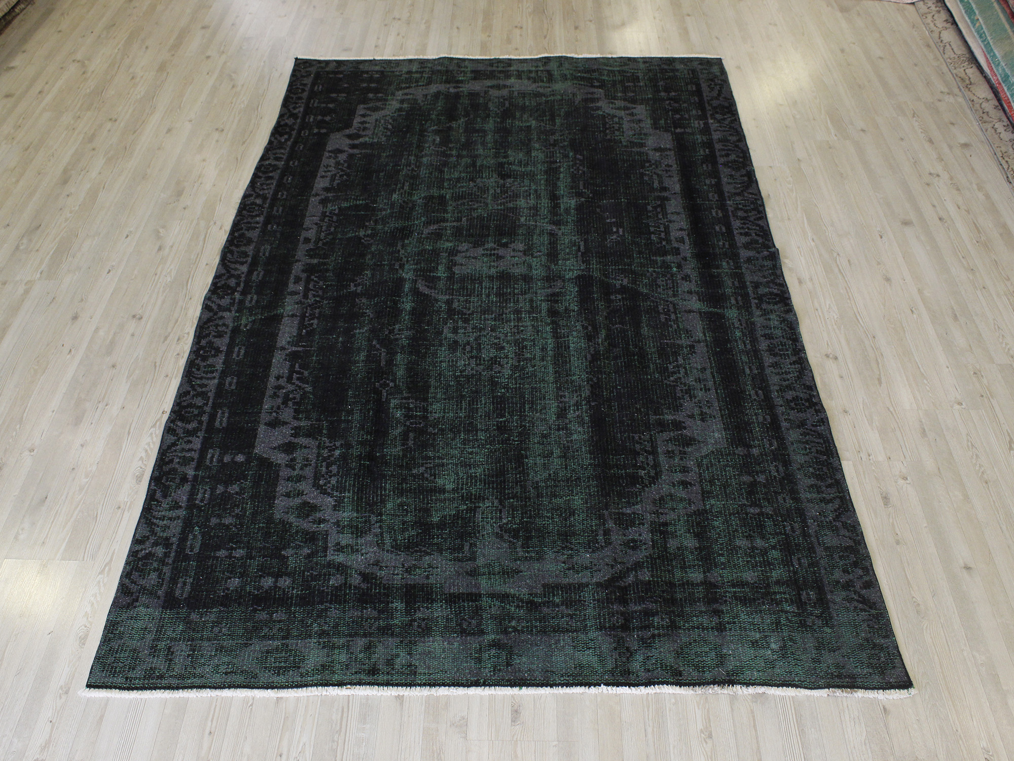 Handmade Distressed Rug — detail view 2, handmade vintage rug