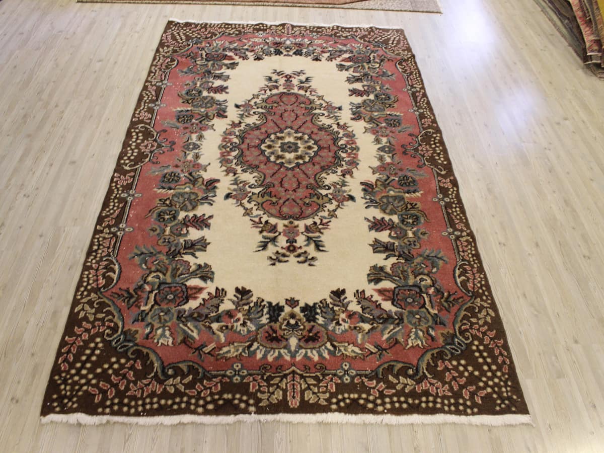 Distressed Hand-Woven Vintage Rug — detail view 3, handmade vintage rug