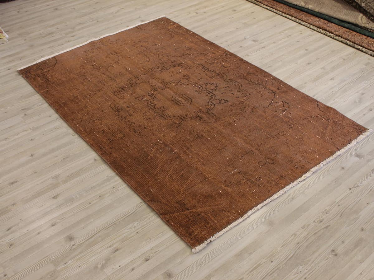 Distressed Handmade Wool Rug, Vintage, vintage rug, Handmade, hand-knotted cotton, size 120 × 178 cm, from Kayseri