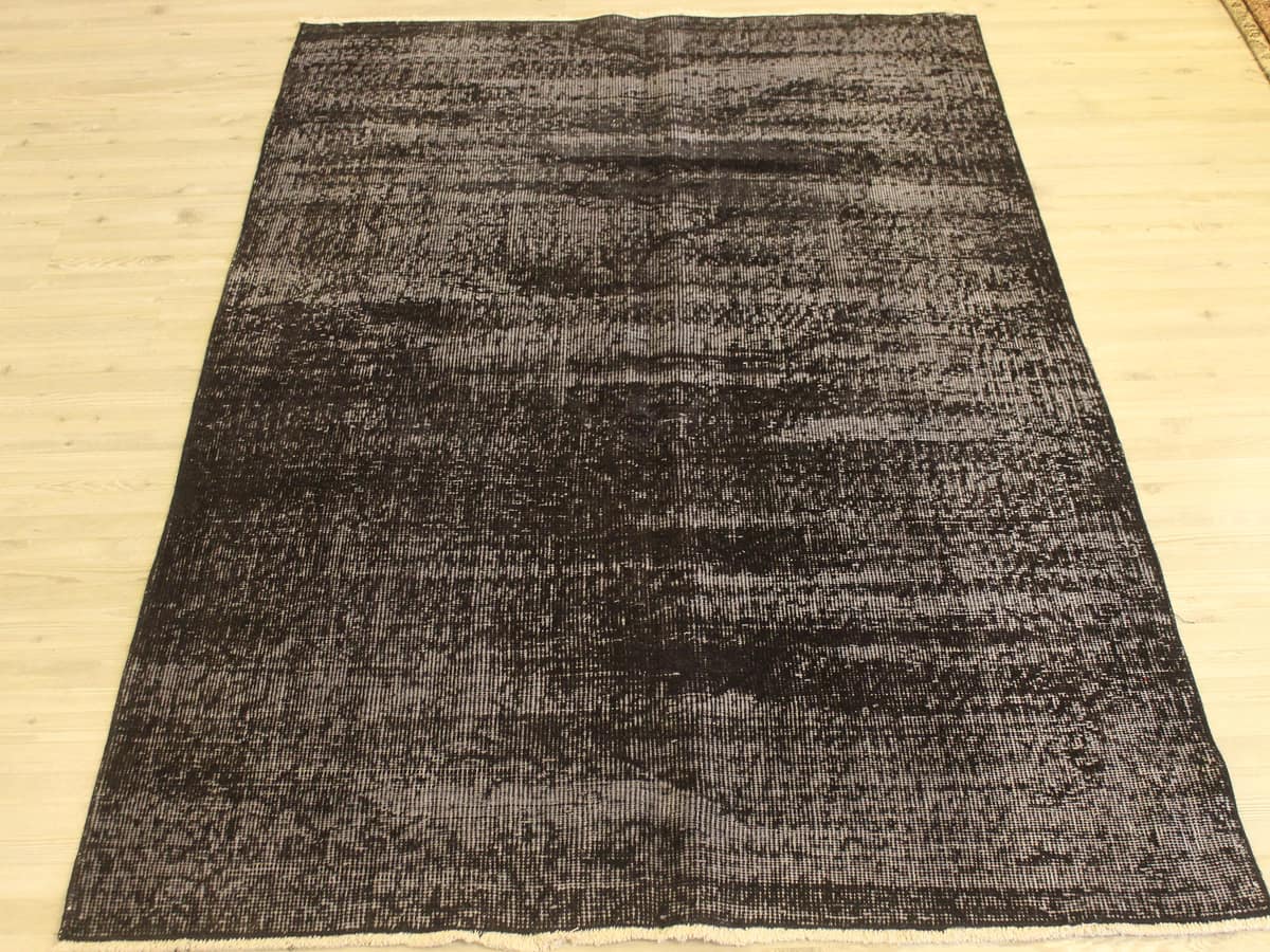 Distressed Handmade Wool Vintage Rug — detail view 2, handmade vintage rug