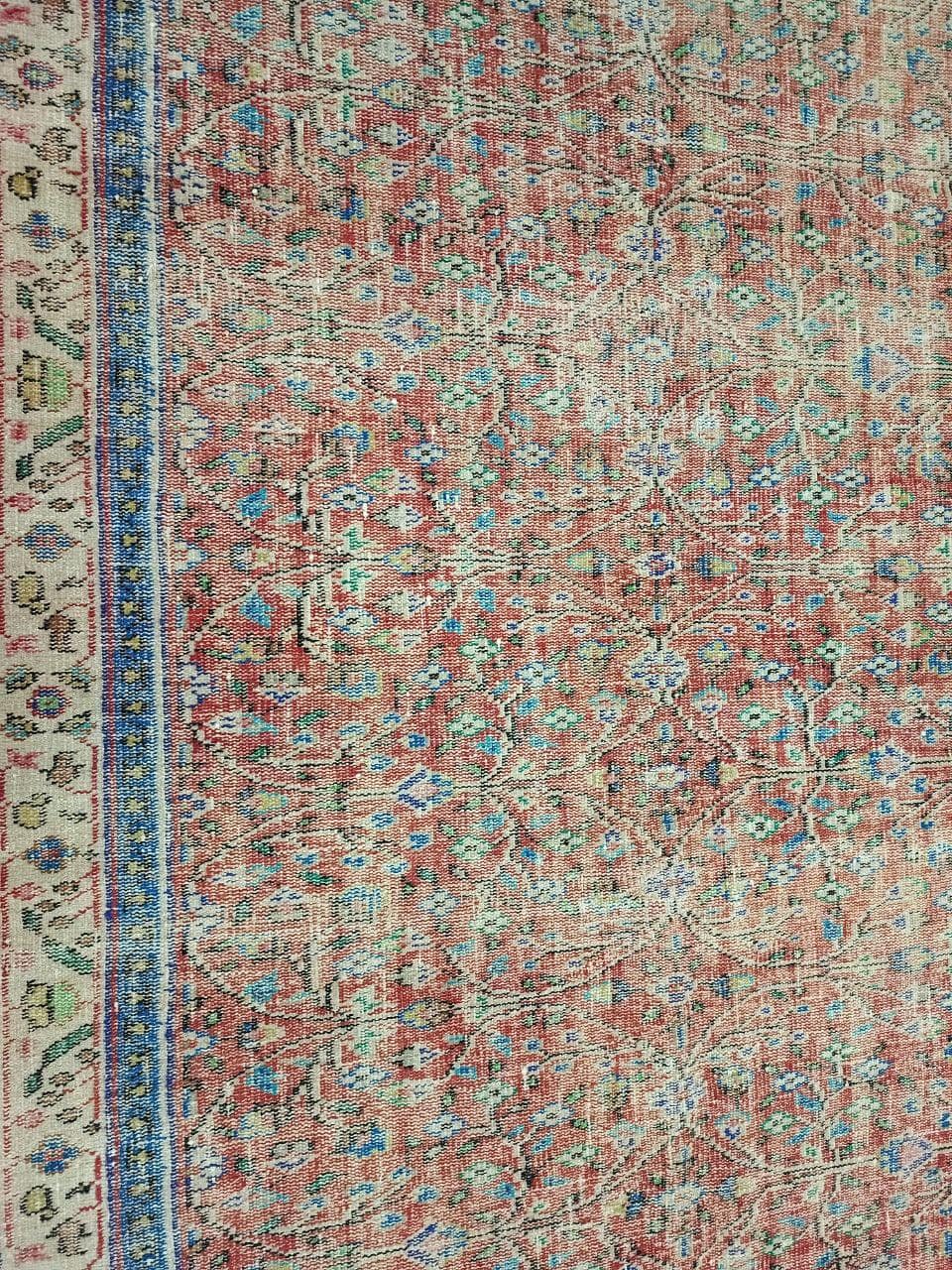 100% Wool Handwoven Vintage Rug — detail view 4, handmade vintage rug