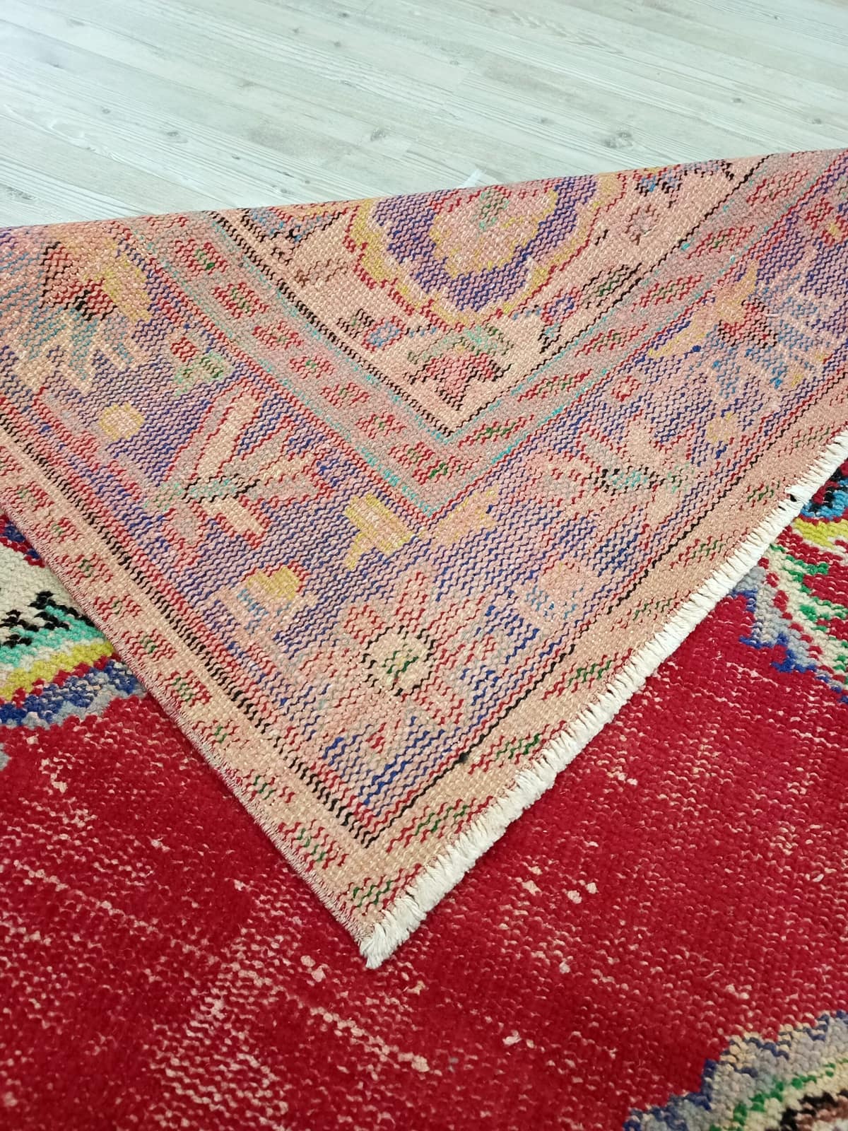 Vintage 100% Wool Rug — detail view 5, handmade vintage rug