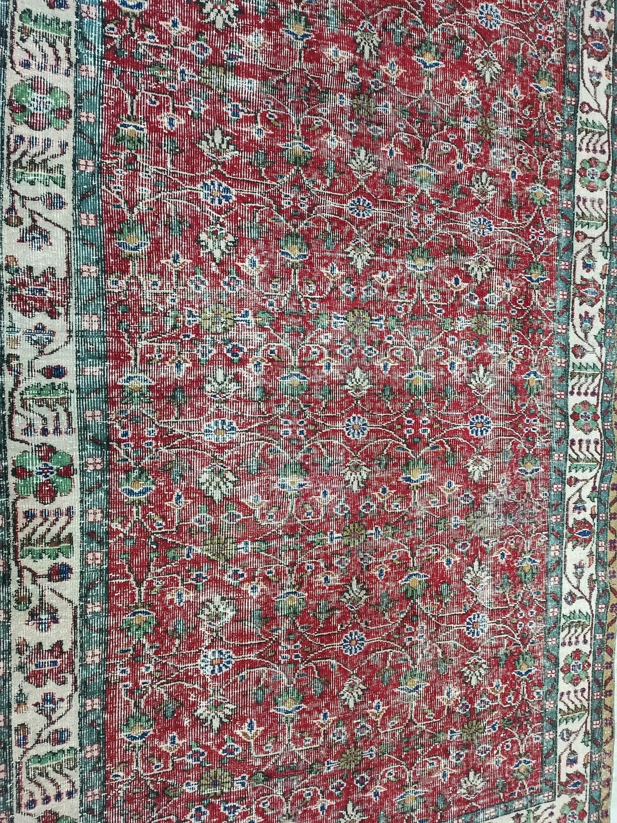 Vintage Hand-Woven Wool Rug — detail view 2, vintage vintage rug