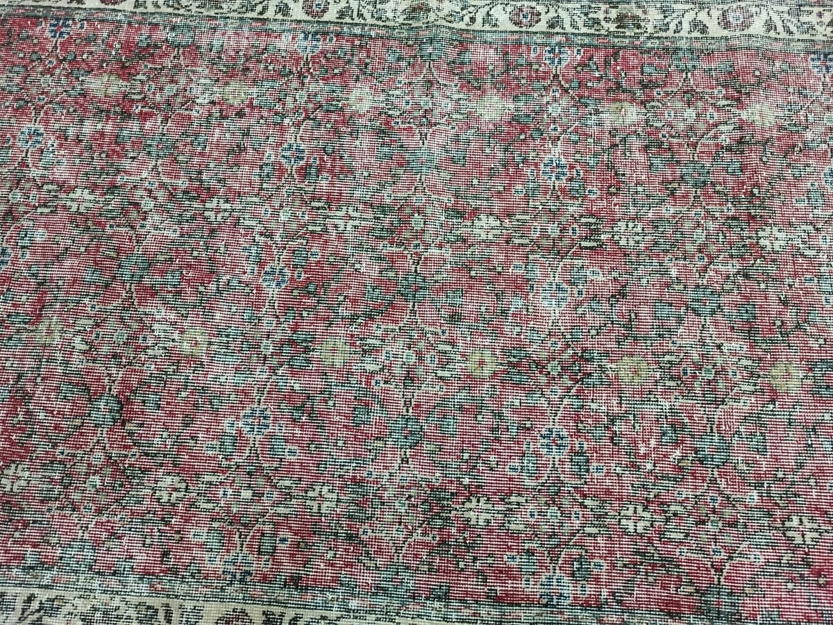 Wool & Cotton Vintage Rug — detail view 3, handmade vintage rug