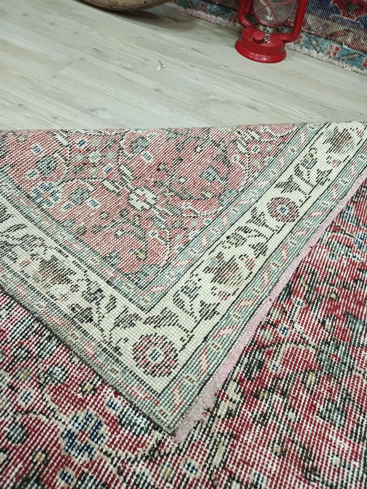 Wool & Cotton Vintage Rug — detail view 5, handmade vintage rug