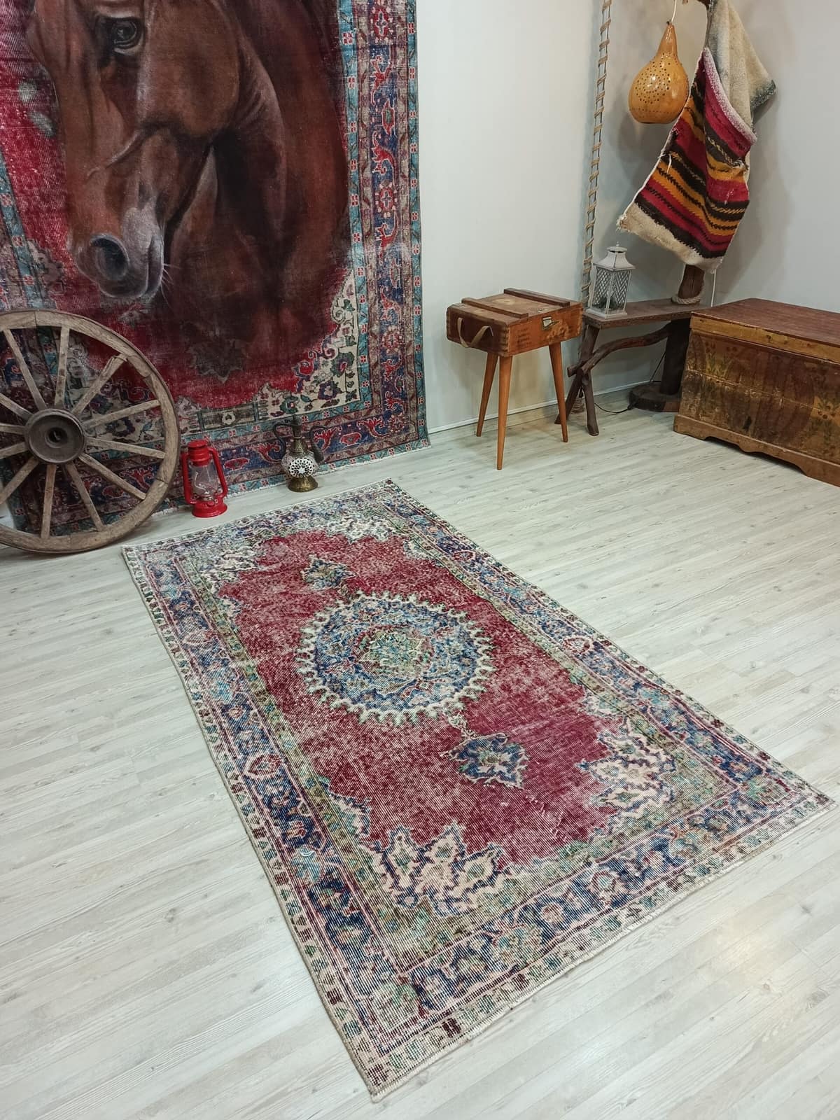 100% Handwoven Vintage Rug — detail view 4, vintage vintage rug